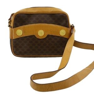Brown and Tan CrossbodyCeline Brown Macadam Crossbody  Bag